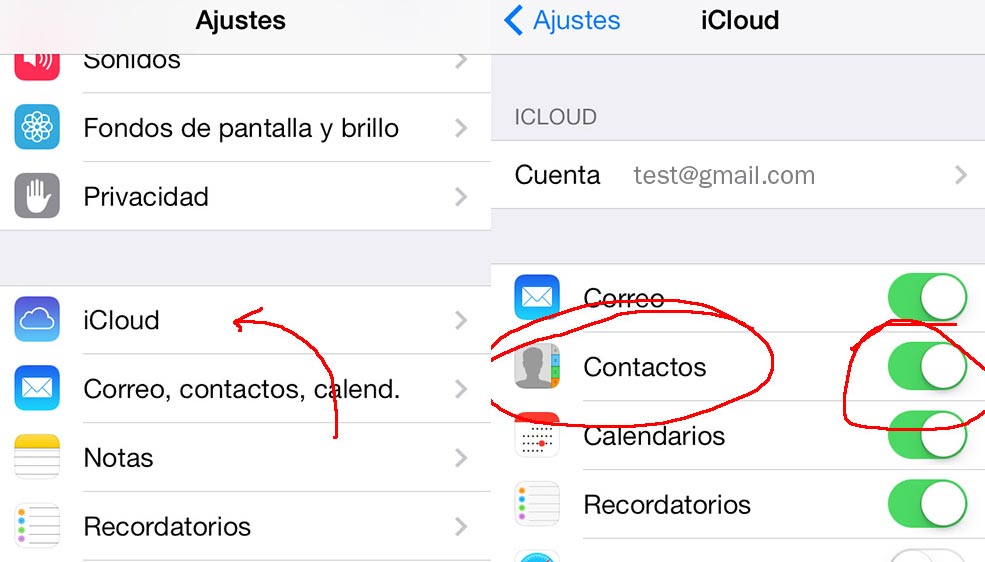 Como pasar los contactos de un iPhone a un Android