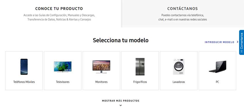 Seleccionar modelo Samsung para desbloqueo regional